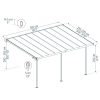 Palram - Canopia Capri 5400 szürke 3 x 5,46