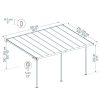 Palram - Canopia Capri 5400 szürke 3 x 5,46