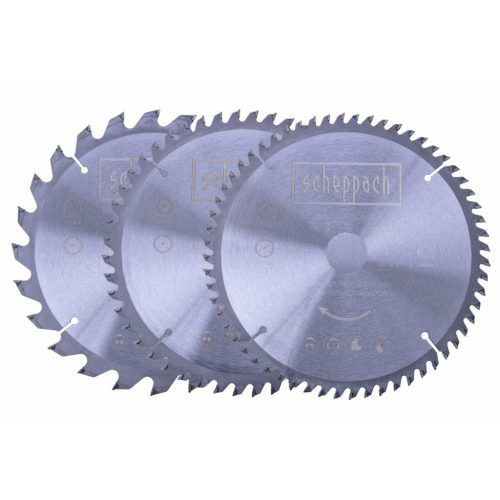 Scheppach Körfűrészlap készlet (3 db) 210 mm kofferben