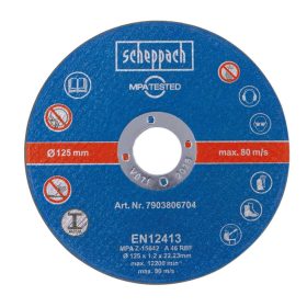 Scheppach Csiszolótárcsa készlet 125 mm (12 db)
