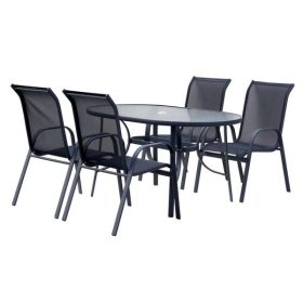 hecht felületkezelt fém kerti bútor szett, 4 szék 1 asztal kert és hobbi EKONOMYSET4