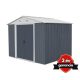 HECHT 8X8PLUS Kerti szerszámtároló ház + rögzítő szett, kb. 2,5 x 2,5 méter alapterület, fém, szürke