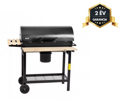 HECHT BARREL Faszenes kerti grill, zárható fedél, hamutartó