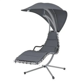   HECHT DREAM Hintaágy, 1 személyes, 120kg-ig terhelhető, napellenzővel, szürke