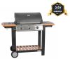 HECHT FIREWOOD 3 gázos kerti grill, 3 égőfejes, fa polcos