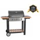 HECHT FIREWOOD 3 gázos kerti grill, 3 égőfejes, fa polcos