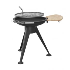   HECHT GRENADA Faszenes kerti grill, rácsos, álló kivitel, vastag acél lemezből