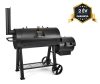 HECHT SENTINEL-MAX Faszenes kerti grill, smoker, két tűztér, hatalmas méret