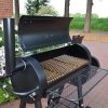 HECHT SENTINEL-MAX Faszenes kerti grill, smoker, két tűztér, hatalmas méret