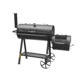   HECHT SENTINEL-XL Faszenes kerti grill, smoker, két tűztér, nagy méret