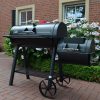 HECHT SENTINEL Faszenes kerti grill, smoker, két tűztér
