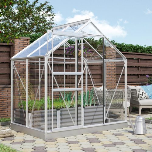 üvegház VITAVIA VENUS 2500 tiszta üveg 3 mm ezüst színű LG1025