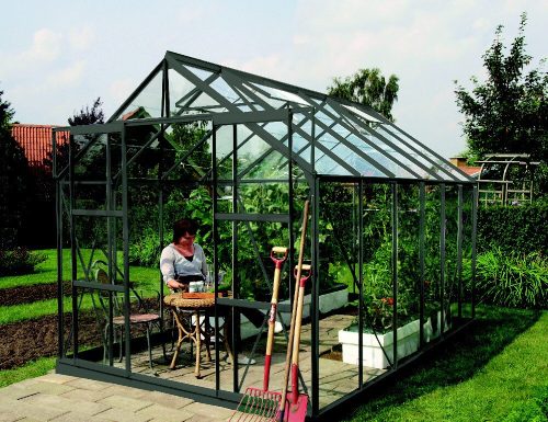 üvegház VITAVIA URANUS 9900 tiszta üveg 3 mm zöld színű LG1042