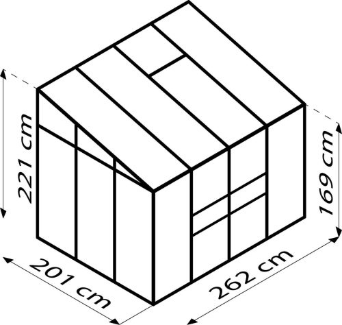 üvegház VITAVIA IDA 5200 PC 4 mm zöld színű LG1124