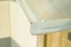LanitPlast ARCUS ALU bejárati tető fehér, szélesség 1600 x mélység 700 mm, átlátszó polikarbonát kamra 4,5 mm