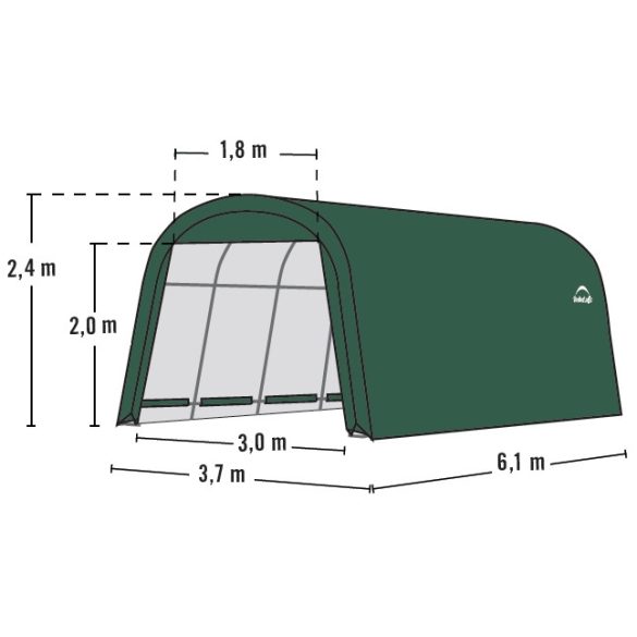 SHELTER-USA ponyva garázs 3,7x6,1 m - 62760EU