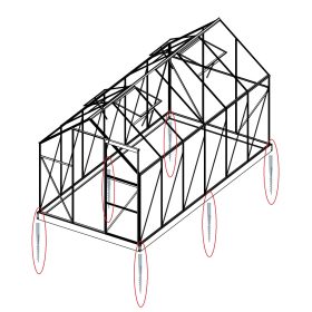   6 db földelőcsavar készlet (6x8, 6x10, 6x12, 4400 - 7500 modellek) LG1490