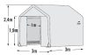 SHELTER-USA fóliasátor 3,0x3,0 m - 35 mm - 70656EU