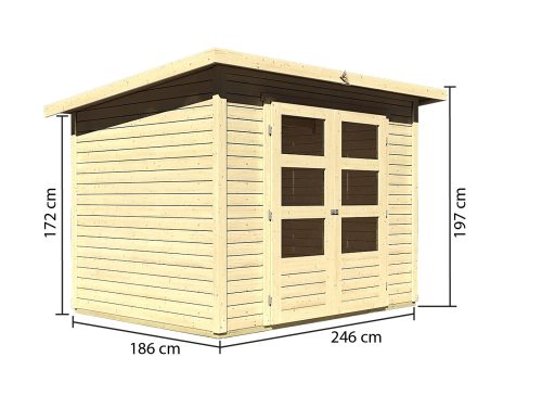 fából készült kerti ház KARIBU STOCKACH 3 (82978) natur LG1706
