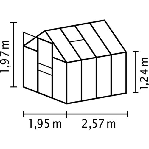 üvegház VITAVIA VENUS 5000 PC 4 mm ezüst színű LG170