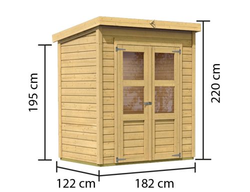 fából készült kerti ház KARIBU MERSEBURG 2 (68150) natur LG1728