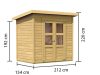 fából készült kerti ház KARIBU MERSEBURG 3 (68152) natur LG1729