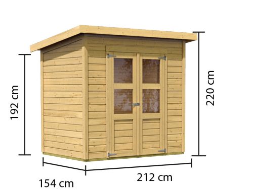 fából készült kerti ház KARIBU MERSEBURG 3 (68152) natur LG1729