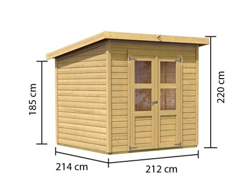 fából készült kerti ház KARIBU MERSEBURG 4 (68154) natur LG1746