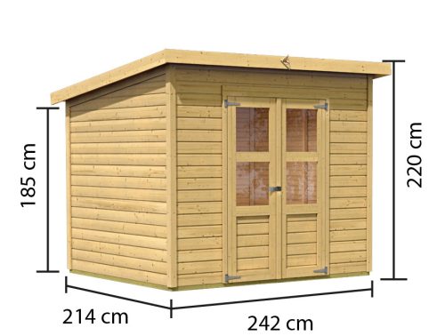 fából készült kerti ház KARIBU MERSEBURG 5 (68156) natur LG1747