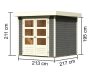 fából készült kerti ház KARIBU ASKOLA 2 (82901) terragrau LG1759