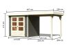 fából készült kerti ház KARIBU ASKOLA 2 + egy menedéket 240 cm (82904) terragrau LG1763