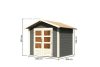 fából készült kerti ház KARIBU TALKAU 3 (83334) terragrau LG1773