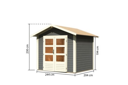 fából készült kerti ház KARIBU TALKAU 3 (83334) terragrau LG1773