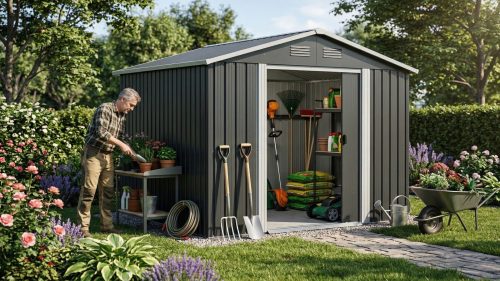 fém kerti ház LANITPLAST MAXTORE 65 ANTRACIT LG1845
