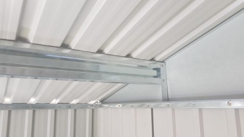 Kerti szerszámtároló ház kb. 3 X 2,5 méter alapterület, fém, zöld-fehér  MAXTORE 1012 