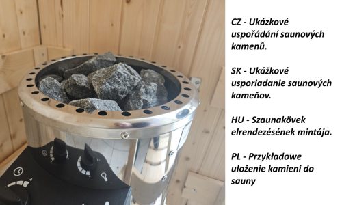 szaunakályha KARIBU 3,6 KW (71313) külső vezérléssel LG1917