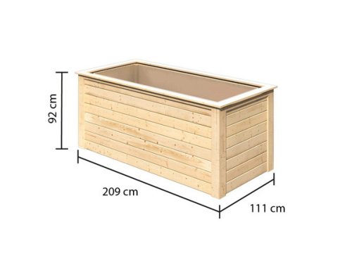 magaságyás KARIBU HOCHBEET 281 (83326) natur LG1996