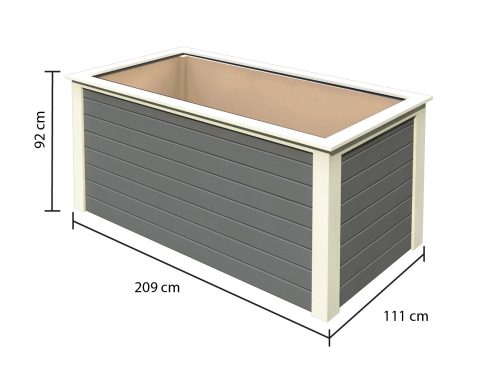 magaságyás KARIBU HOCHBEET 281 (83327) terragrau LG1997