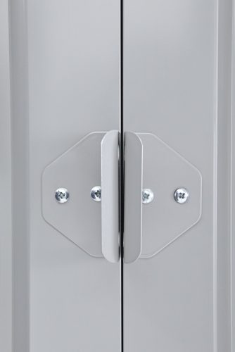 Kerti szerszámtároló ház kb. 3x3,6 méter alapterület, fém, ezüst szürke színű, GLOBEL1012+napfénytető