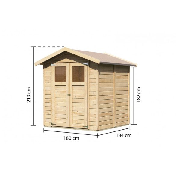 KARIBU DAHME 3 fából készült kerti ház 177 x 180 cm + Ajándék 