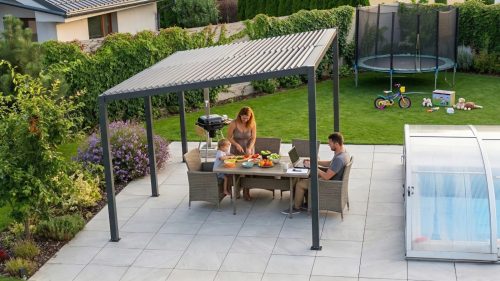alumínium bioklimatikus pergola LANITPLAST STANDARD 4x3 m LG2081