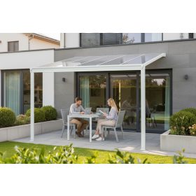   alumínium pergola LANITPLAST WALL 33 fehér + clear PC LG2085