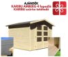 KARIBU AMBERG 4 fából készült kerti ház + ajándék padló + tetőfedő anyag 