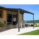 LanitPlast WALL 33 Alumínium pergola a falhoz, méretek 3,12 x 3 m, antracit színű, tető - polikarbonát opal 6 mm.