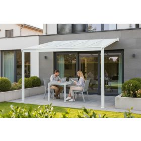   alumínium pergola LANITPLAST WALL 33 fehér + opal PC LG2119