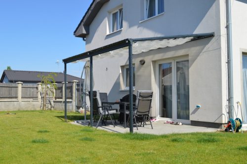 alumínium pergola LANITPLAST WALL 33 antracit + bronz PC LG2120