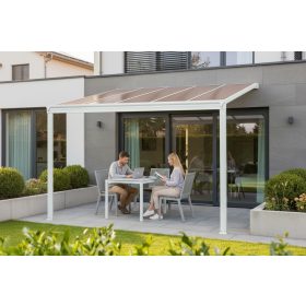   alumínium pergola LANITPLAST WALL 33 fehér + bronz PC LG2121