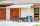 LanitPlast WALL 33 Alumínium pergola a falhoz, méretek 3,12 x 3 m, fehér szín, tető - polikarbonát bronz 6 mm.