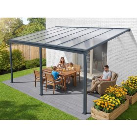   alumínium pergola LANITPLAST WALL 43 antracit + clear PC LG2123