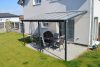 LanitPlast WALL 43 Alumínium pergola a falhoz, méretek 4,35 x 3 m, antracit színű, tető - átlátszó polikarbonát clear 6 mm .